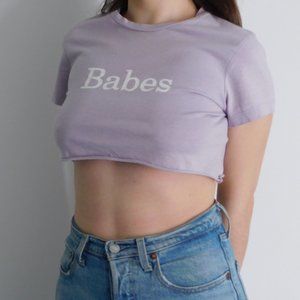 super cropped lilac top